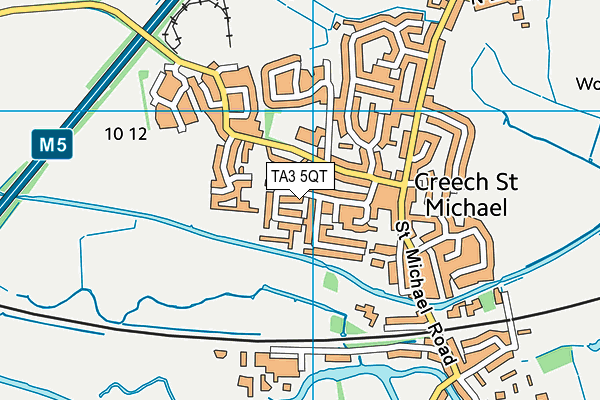 TA3 5QT map - OS VectorMap District (Ordnance Survey) TA3 5QT map - OS VectorMap District (Ordnance Survey)