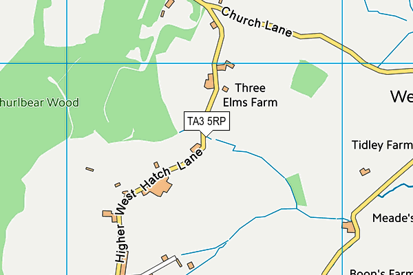 TA3 5RP map - OS VectorMap District (Ordnance Survey) TA3 5RP map - OS VectorMap District (Ordnance Survey)