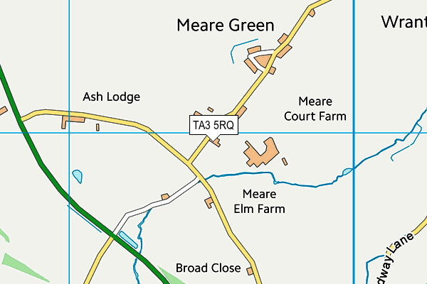 TA3 5RQ map - OS VectorMap District (Ordnance Survey) TA3 5RQ map - OS VectorMap District (Ordnance Survey)
