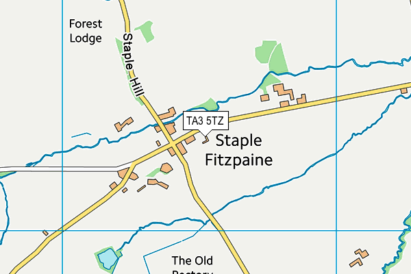 TA3 5TZ map - OS VectorMap District (Ordnance Survey) TA3 5TZ map - OS VectorMap District (Ordnance Survey)