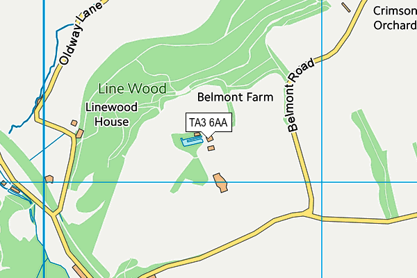 TA3 6AA map - OS VectorMap District (Ordnance Survey) TA3 6AA map - OS VectorMap District (Ordnance Survey)