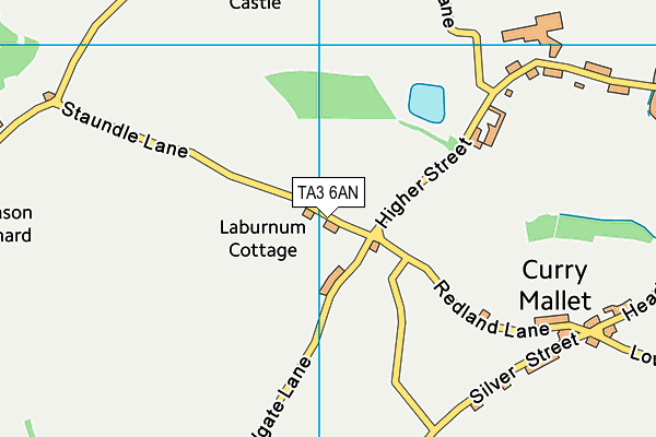 TA3 6AN map - OS VectorMap District (Ordnance Survey) TA3 6AN map - OS VectorMap District (Ordnance Survey)