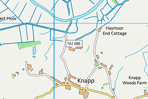 TA3 6BE map - OS VectorMap District (Ordnance Survey) TA3 6BE map - OS VectorMap District (Ordnance Survey)