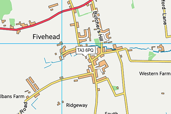 TA3 6PQ map - OS VectorMap District (Ordnance Survey) TA3 6PQ map - OS VectorMap District (Ordnance Survey)
