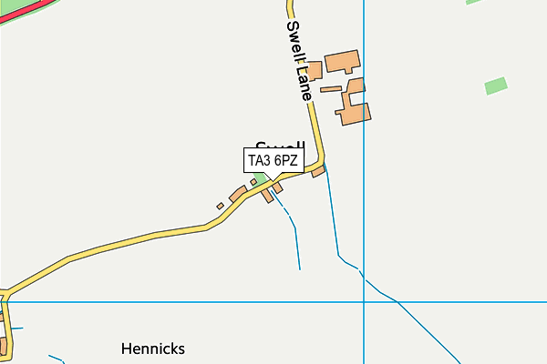 TA3 6PZ map - OS VectorMap District (Ordnance Survey) TA3 6PZ map - OS VectorMap District (Ordnance Survey)