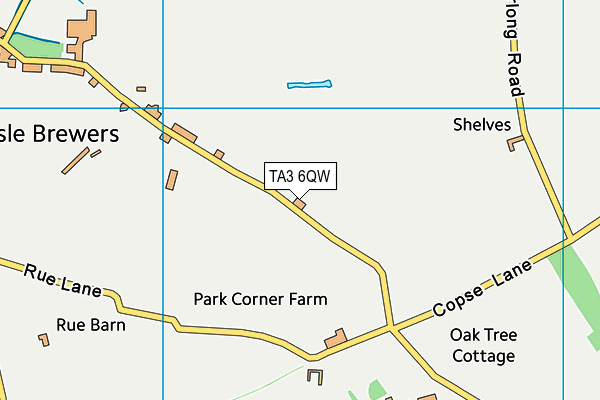 TA3 6QW map - OS VectorMap District (Ordnance Survey) TA3 6QW map - OS VectorMap District (Ordnance Survey)