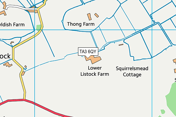 TA3 6QY map - OS VectorMap District (Ordnance Survey)