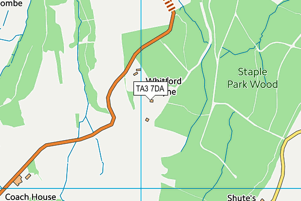 TA3 7DA map - OS VectorMap District (Ordnance Survey) TA3 7DA map - OS VectorMap District (Ordnance Survey)