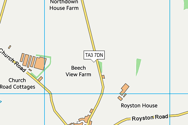 TA3 7DN map - OS VectorMap District (Ordnance Survey) TA3 7DN map - OS VectorMap District (Ordnance Survey)