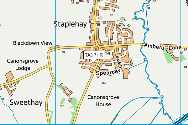 TA3 7HR map - OS VectorMap District (Ordnance Survey) TA3 7HR map - OS VectorMap District (Ordnance Survey)