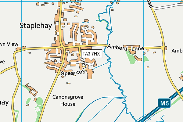TA3 7HX map - OS VectorMap District (Ordnance Survey) TA3 7HX map - OS VectorMap District (Ordnance Survey)