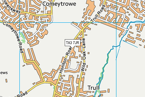 TA3 7JR map - OS VectorMap District (Ordnance Survey) TA3 7JR map - OS VectorMap District (Ordnance Survey)