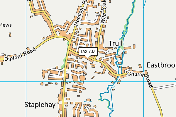 TA3 7JZ map - OS VectorMap District (Ordnance Survey) TA3 7JZ map - OS VectorMap District (Ordnance Survey)