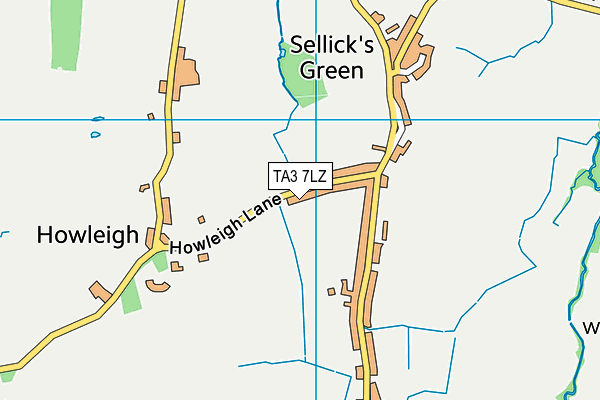 TA3 7LZ map - OS VectorMap District (Ordnance Survey) TA3 7LZ map - OS VectorMap District (Ordnance Survey)