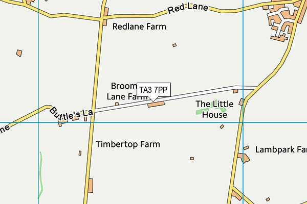TA3 7PP map - OS VectorMap District (Ordnance Survey) TA3 7PP map - OS VectorMap District (Ordnance Survey)