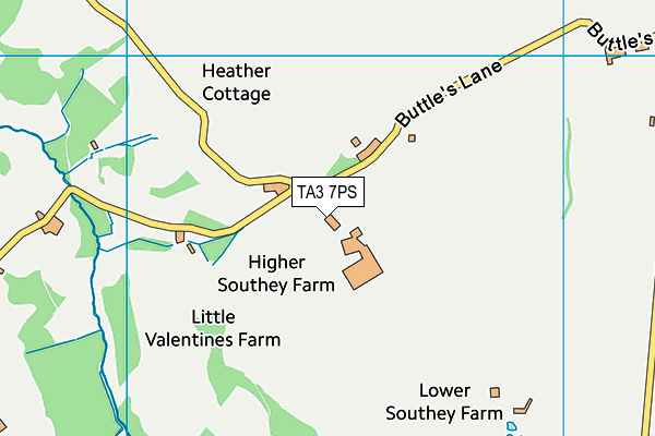 TA3 7PS map - OS VectorMap District (Ordnance Survey) TA3 7PS map - OS VectorMap District (Ordnance Survey)