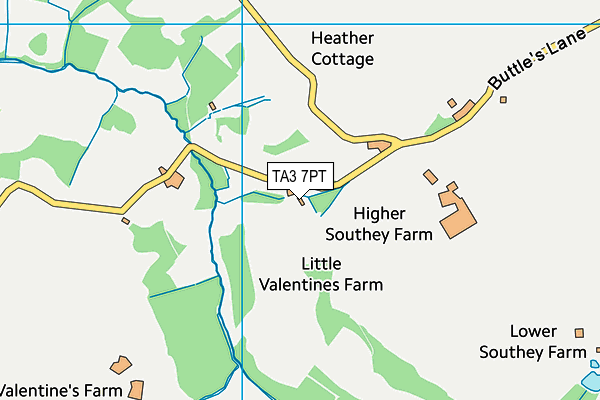 TA3 7PT map - OS VectorMap District (Ordnance Survey) TA3 7PT map - OS VectorMap District (Ordnance Survey)