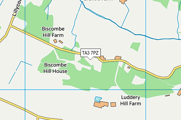 TA3 7PZ map - OS VectorMap District (Ordnance Survey) TA3 7PZ map - OS VectorMap District (Ordnance Survey)