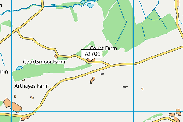 TA3 7QG map - OS VectorMap District (Ordnance Survey) TA3 7QG map - OS VectorMap District (Ordnance Survey)