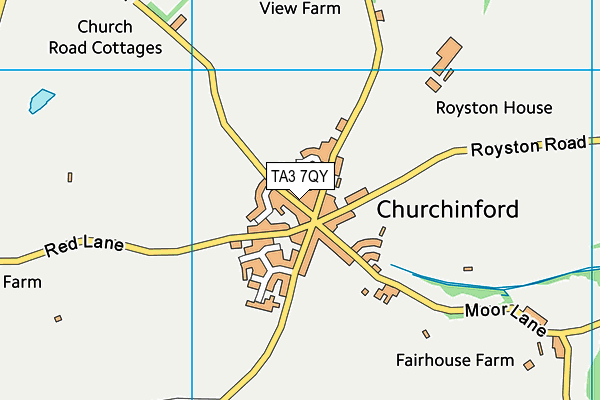 TA3 7QY map - OS VectorMap District (Ordnance Survey) TA3 7QY map - OS VectorMap District (Ordnance Survey)
