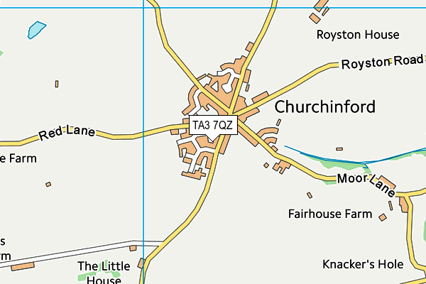 TA3 7QZ map - OS VectorMap District (Ordnance Survey) TA3 7QZ map - OS VectorMap District (Ordnance Survey)