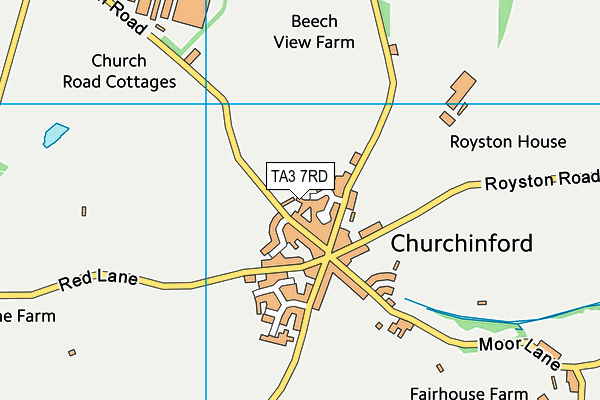 TA3 7RD map - OS VectorMap District (Ordnance Survey) TA3 7RD map - OS VectorMap District (Ordnance Survey)