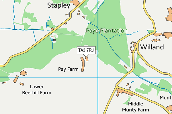 TA3 7RJ map - OS VectorMap District (Ordnance Survey) TA3 7RJ map - OS VectorMap District (Ordnance Survey)