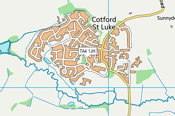 TA4 1JH map - OS VectorMap District (Ordnance Survey)