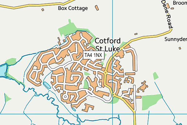 TA4 1NX map - OS VectorMap District (Ordnance Survey)