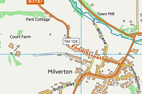 TA4 1QX map - OS VectorMap District (Ordnance Survey)