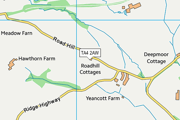 TA4 2AW map - OS VectorMap District (Ordnance Survey) TA4 2AW map - OS VectorMap District (Ordnance Survey)