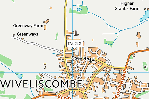 TA4 2LG map - OS VectorMap District (Ordnance Survey) TA4 2LG map - OS VectorMap District (Ordnance Survey)