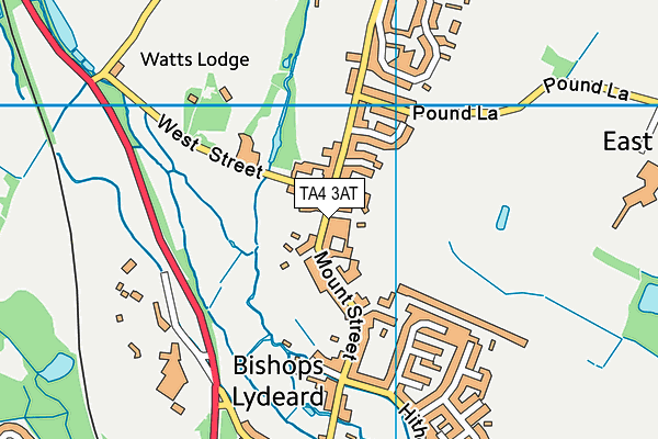 TA4 3AT map - OS VectorMap District (Ordnance Survey) TA4 3AT map - OS VectorMap District (Ordnance Survey)