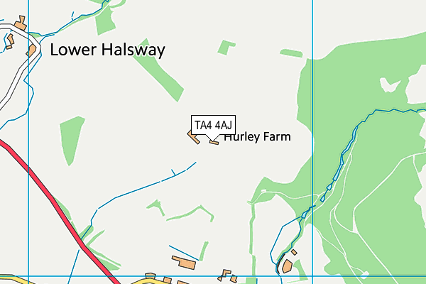 TA4 4AJ map - OS VectorMap District (Ordnance Survey) TA4 4AJ map - OS VectorMap District (Ordnance Survey)