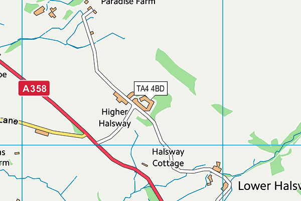 TA4 4BD map - OS VectorMap District (Ordnance Survey) TA4 4BD map - OS VectorMap District (Ordnance Survey)