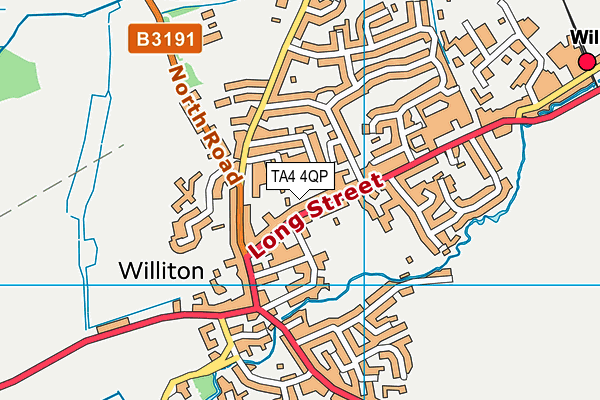 TA4 4QP map - OS VectorMap District (Ordnance Survey)