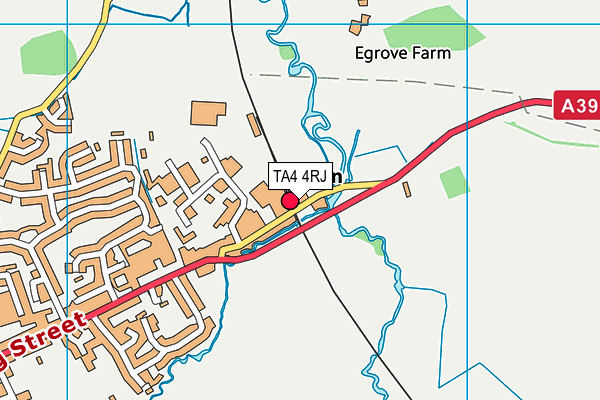 TA4 4RJ map - OS VectorMap District (Ordnance Survey)