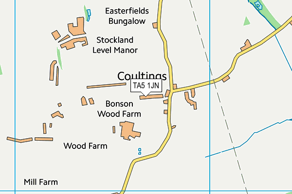 TA5 1JN map - OS VectorMap District (Ordnance Survey) TA5 1JN map - OS VectorMap District (Ordnance Survey)