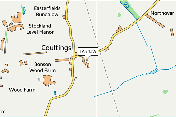 TA5 1JW map - OS VectorMap District (Ordnance Survey) TA5 1JW map - OS VectorMap District (Ordnance Survey)