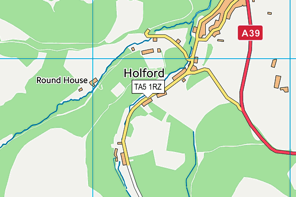 TA5 1RZ map - OS VectorMap District (Ordnance Survey)