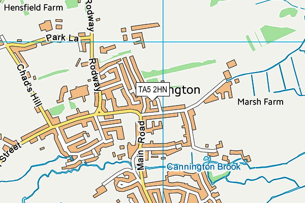 TA5 2HN map - OS VectorMap District (Ordnance Survey) TA5 2HN map - OS VectorMap District (Ordnance Survey)