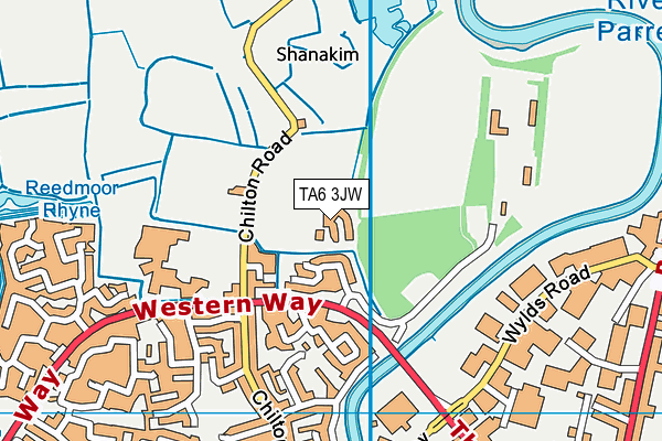 TA6 3JW map - OS VectorMap District (Ordnance Survey) TA6 3JW map - OS VectorMap District (Ordnance Survey)