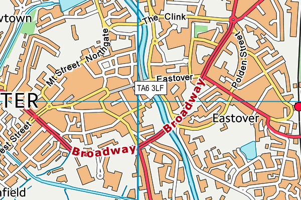 TA6 3LF map - OS VectorMap District (Ordnance Survey) TA6 3LF map - OS VectorMap District (Ordnance Survey)