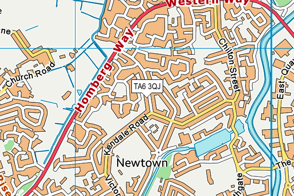 TA6 3QJ map - OS VectorMap District (Ordnance Survey) TA6 3QJ map - OS VectorMap District (Ordnance Survey)