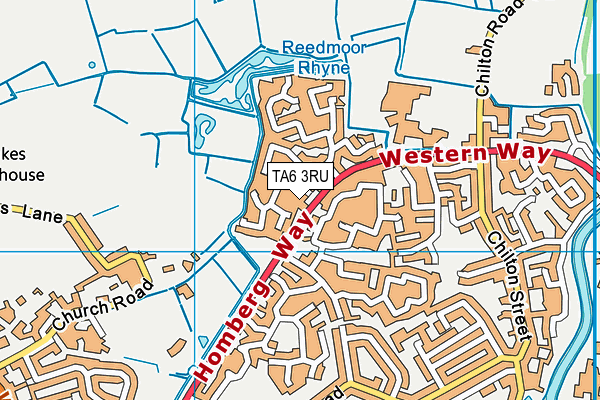 TA6 3RU map - OS VectorMap District (Ordnance Survey) TA6 3RU map - OS VectorMap District (Ordnance Survey)