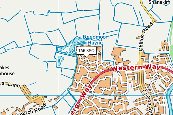 TA6 3SQ map - OS VectorMap District (Ordnance Survey) TA6 3SQ map - OS VectorMap District (Ordnance Survey)