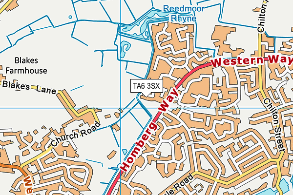 TA6 3SX map - OS VectorMap District (Ordnance Survey) TA6 3SX map - OS VectorMap District (Ordnance Survey)