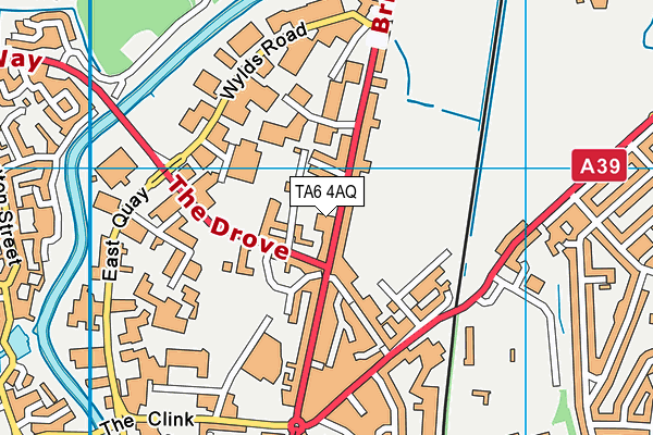 TA6 4AQ map - OS VectorMap District (Ordnance Survey) TA6 4AQ map - OS VectorMap District (Ordnance Survey)