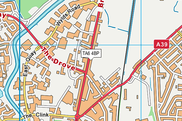 TA6 4BP map - OS VectorMap District (Ordnance Survey) TA6 4BP map - OS VectorMap District (Ordnance Survey)