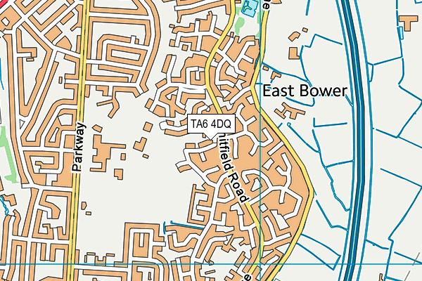 TA6 4DQ map - OS VectorMap District (Ordnance Survey) TA6 4DQ map - OS VectorMap District (Ordnance Survey)